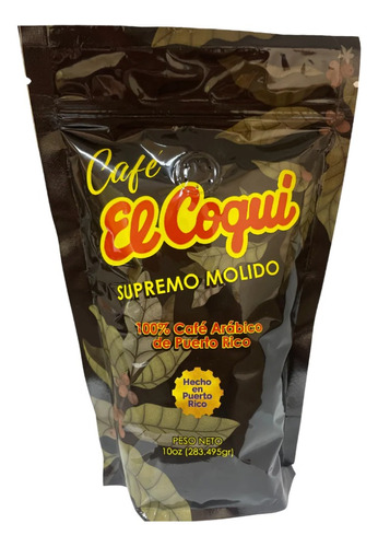 Café El Coqui Supremo De Puerto Rico De Grano 100% Arábica 