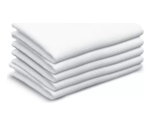 5 Piezas Paño Microfibra Multiusos 30x30 Blanco 3m