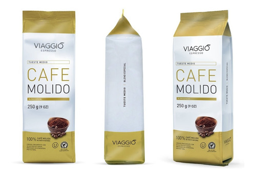Imagen 2 de 3 de Café Molido Viaggio Tostado Medio 1 Kilo (4 X 250gr)