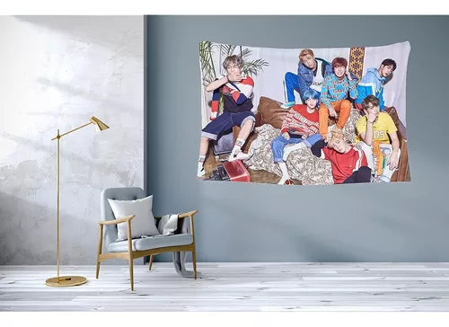 Tapiz de pared Kpop de mercancía BTS | Tapiz de mercancía BTS para  dormitorio, decoración del hogar y regalo | 13 tapices diferentes de grupo  BTS y