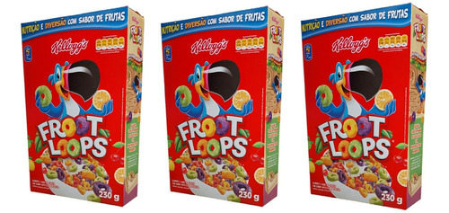 Cereal Froot Loops Kit Com 3 Unidades De 230g