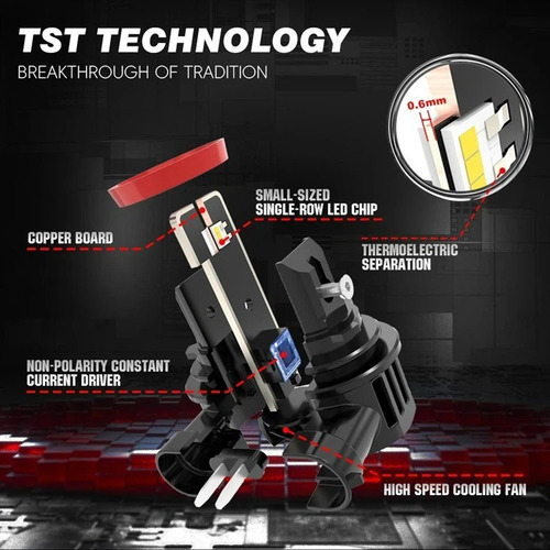 Kit Ampolletas Miniled Premium Csp H4 H19 / Sosegur
