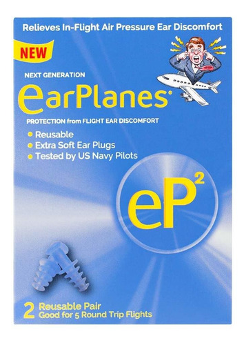 Tapon Oido Earplanes® Value Pack Original Para Adulto Azul 2