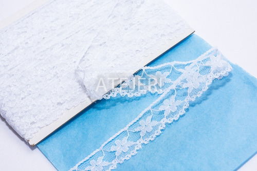Imagen 2 de 5 de Puntilla Mercería Nylon Art 210 De 20mm X 20 Metros