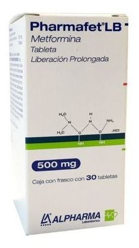 Pharmafet Lb 500 Mg 1 Caja 30 Tabletas Metformina