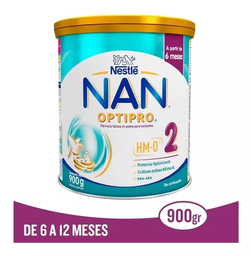 Leche de fórmula en polvo Nestlé Nan Optipro 2 en lata de 1 de 400g - 6 a  12 meses