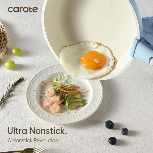Set De Cacerolas Y Sartén Carote, Mango Desmontable,15 Pcs