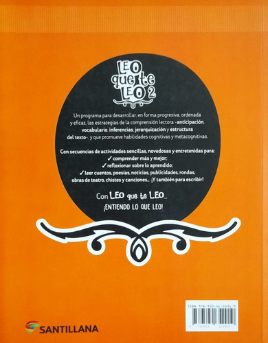 Leo Que Te Leo 1, De Graciela Perez De Lois. Editorial Santillana, Tapa Blanda En Español, 2018