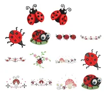 Comprar 130 Matrices P\u002F Maquina Bordar Mariquitas - Vaquitas De Sa