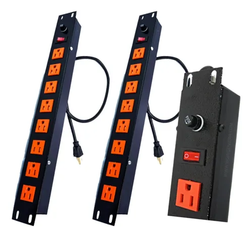 2 Multitomas Para Rack 8 Servicios Fusible E Interruptor