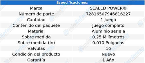 Metales Bancada 0.25 Gmc K35/k3500 Pp 68 Al 74 Sp