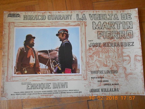 Afiche Pelicula La Vuelta De Martin Fierro - 1974 - Modelo 3