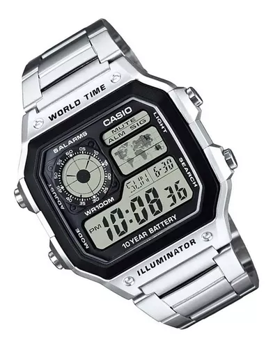 Reloj Casio Hombre Ae-1200whd Alarma Crono Wr 100m Env Grati