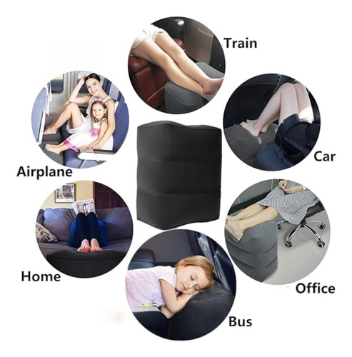 Almohada Inflable De Reposapiés De Viaje, Almohada De Reposa