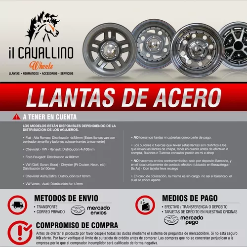 Llantas 15 Falcon Chevrolet 5x114 Dodge Envios Mundo Ruedas