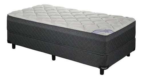 Sommier Belmo Pocket 1 1 plaza de 200cmx100cm  gris