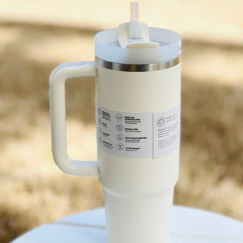 Stanley Quencher 30oz Vaso Taza Mug Termo Asa Con Funda Prot Crema-violeta Quencher