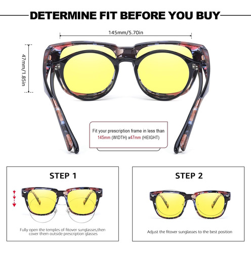 Trysee Gafas De Conducción De Visión Nocturna Para Mujer Par
