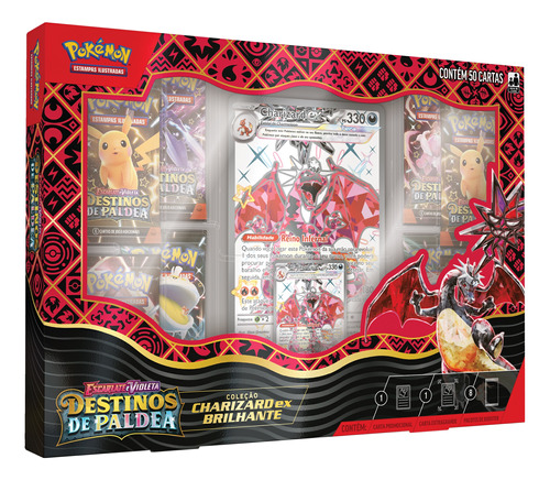 Kit 3x Pokémon Tcg Box Destinos De Paldea (um De Cada Arte)