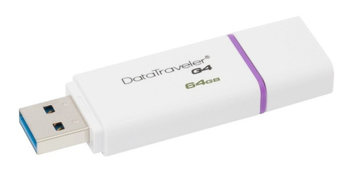 Pendrive Kingston DataTraveler G4 DTIG4 64GB 3.0 blanco y violeta