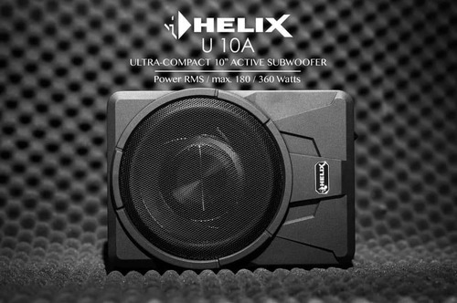 Subwoofer Potenciado Slim Caja De Aluminio De 10 Helix U10a