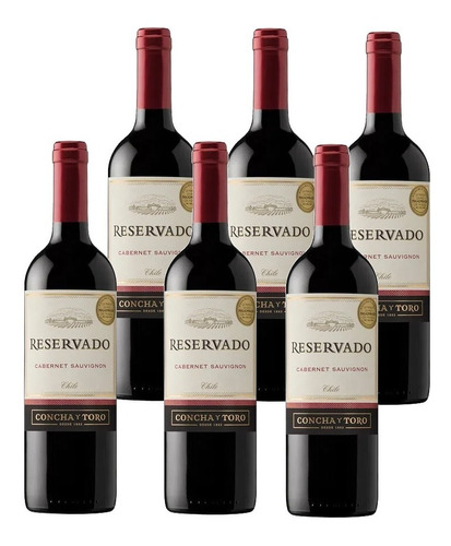 Vino Concha Y Toro Reservado Cabernet Sauvignon 750 Ml X 6