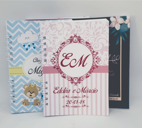 50 Mini Agenda Personalizada + 50 Canetas 2024