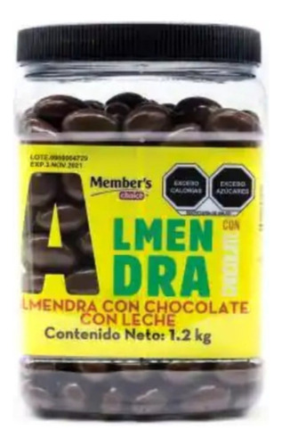 Almendra Cubierta De Chocolate 1.200 Kg Members Choice