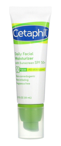 Crema Hidratante Facial Cetaphil 1.7 Onzas Spf 50