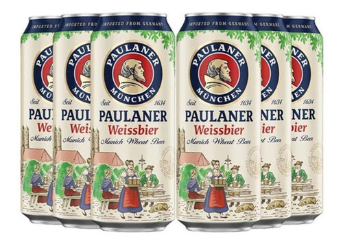 Cerveja Alemã Paulaner Weissbier Lata 500ml (6 Latas)