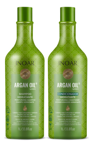 Kit Shampoo + Condicionador Hidratação Argan Inoar - 1l