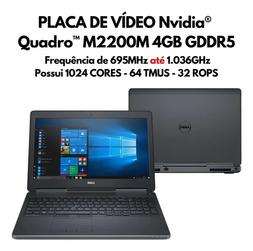 Notebook Dell Precision 7520 I7 Ssd 512gb 16gb Nvidia M2000