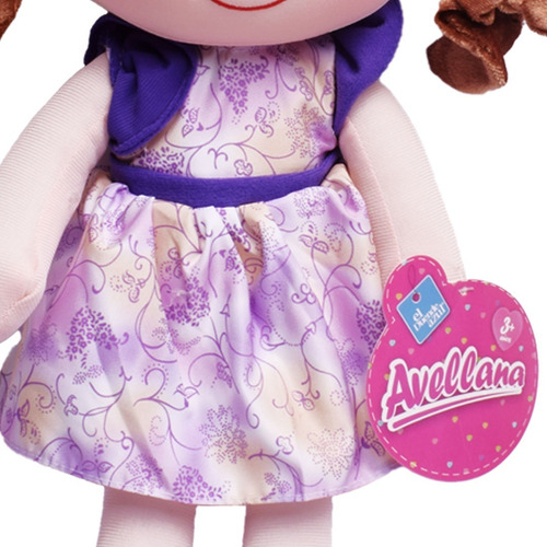Muñeca De Tela Trapo Avellana 50 Cm El Duende Azul 6456