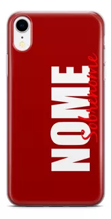 Capa De Celular Nome E Sobrenome Fundo Vermelho