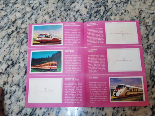 Álbum E Figurinhas Locomotivas. Antigo Raro. Década 60 (Usado)