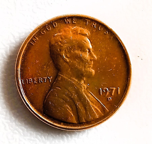  1 Cent 1971 D Error En L ( Iiberty ) Estados Unidos