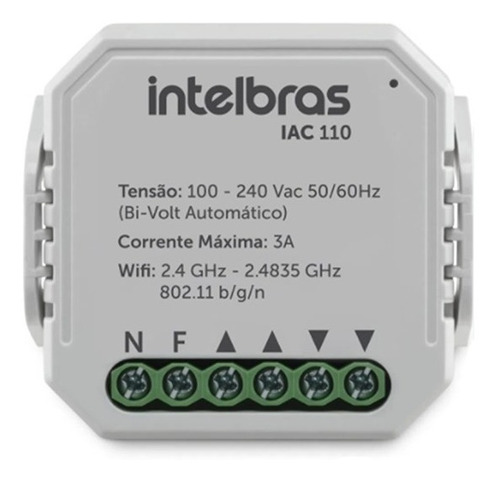 Acionador De Cortinas Wifi Smart Iac 110 Intelbras
