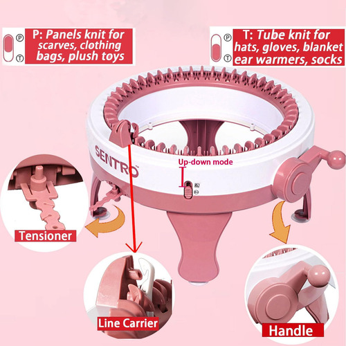 Máquina De Tejer Sentro 40 Agujas Kit Circular Automático