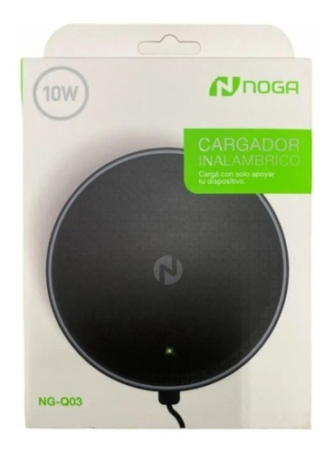Imagen 2 de 6 de Cargador Inalámbrico Rápido Qi Noga Ng-q03 10w Celular