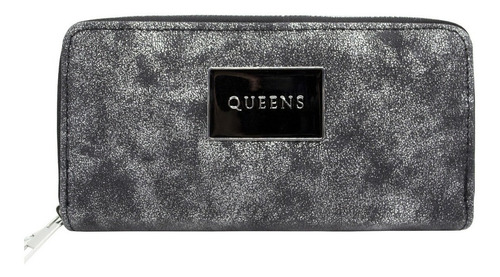 Queens Billetera Mujer Cuero Sintético Cierre Urbana Qw12-2z