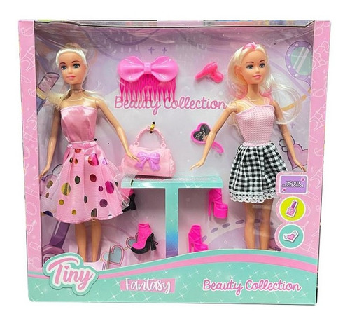 Muneca Tiny Fantasy Beauty Collection X 2 Mt3 53410 Ttm