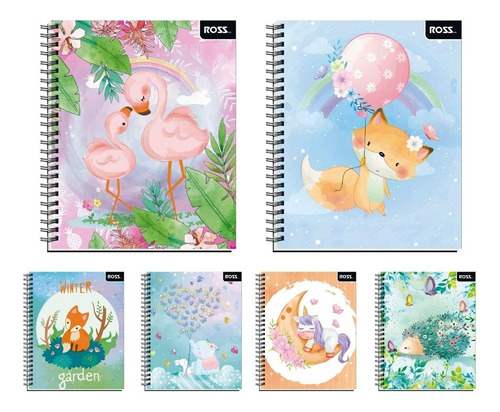 Cuaderno Universitario Niñas 100 Hojas 7mm Pack 10 Uni. Ross