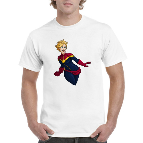 Camiseta  Para Hombre Historietas Capitan Marvel
