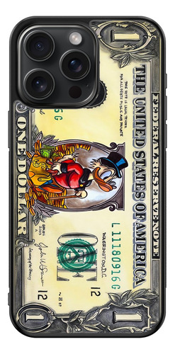 Funda Un Dolar Billete Tio Rico Mc Pato 1 Dinero Millonario Negro Iphone 13 Pro Max