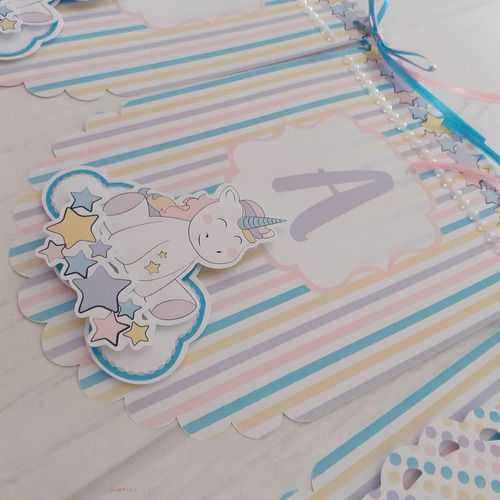 Banderines Personalizados 3d Unicornio