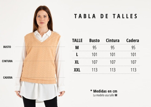 Imagen 6 de 6 de Chaleco Mujer Lana Trenzado Vestir Invierno Ultima Tendencia