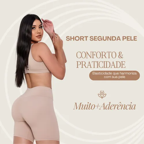 Kit 03 Short Segunda Pele Anágua Modeladora Cintura Alta