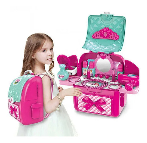 Set De Maquillaje De Juguete Para Niña Morral Con Accesorios