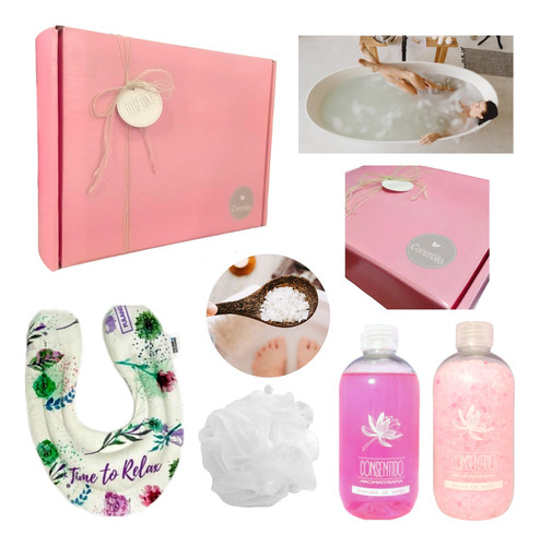  Set Kit Relax Caja Regalo Mujer Box Spa Rosas Zen Aroma N20