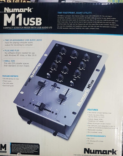 Mixer Dj Numark M1 Usb (120v)